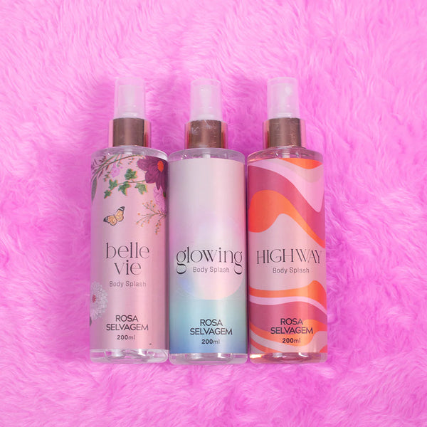 Kit 3 Body Splashes: Belle Vie + Glowing + Highway