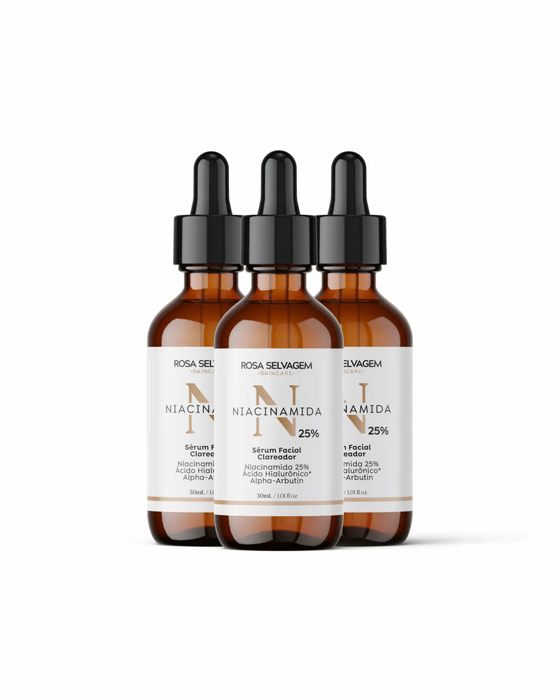 Sérum Facial Clareador Niacinamida 25% - 3 unids.