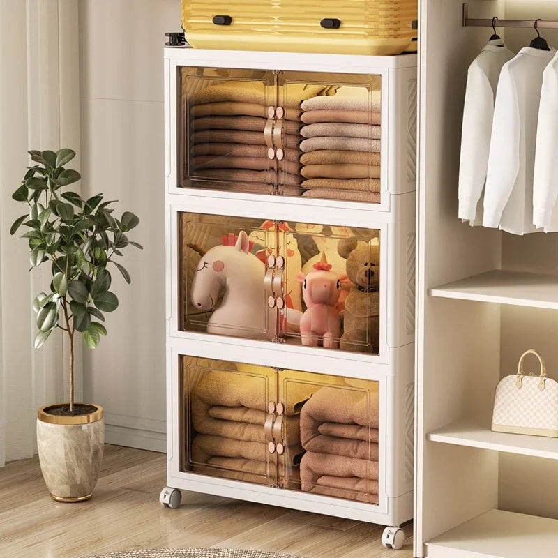 Kit com 12 Caixas Organizadoras Empilháveis com Rodinhas – Praticidade e Mobilidade