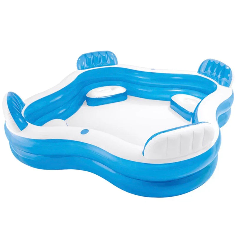 AQUA FAMILY LOUNGE – A Piscina Inflável com Assentos que Leva o Lazer da Praia para Sua Casa!