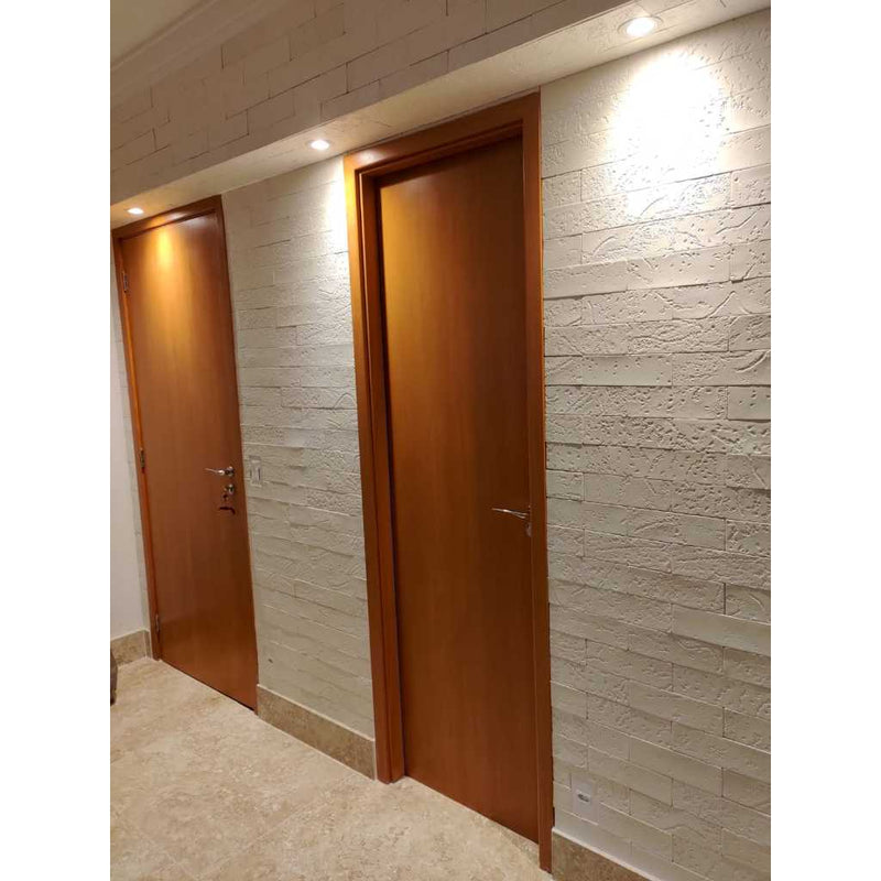 Kit Com 256Tijolinhos 3D Adesivos Branco Natural para Revestimento de Paredes - Indicado para 3 m²