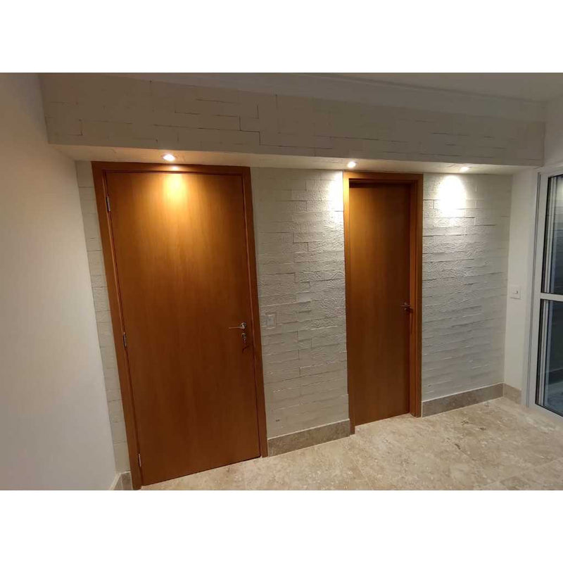 Kit Com 256Tijolinhos 3D Adesivos Branco Natural para Revestimento de Paredes - Indicado para 3 m²