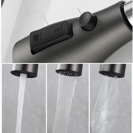 Cuba Black Premium Gourmet 7 em 1 – Com Cascata, Torneira, Lavador de Copos e Acessórios em Aço Inox 304 | 75x45cm