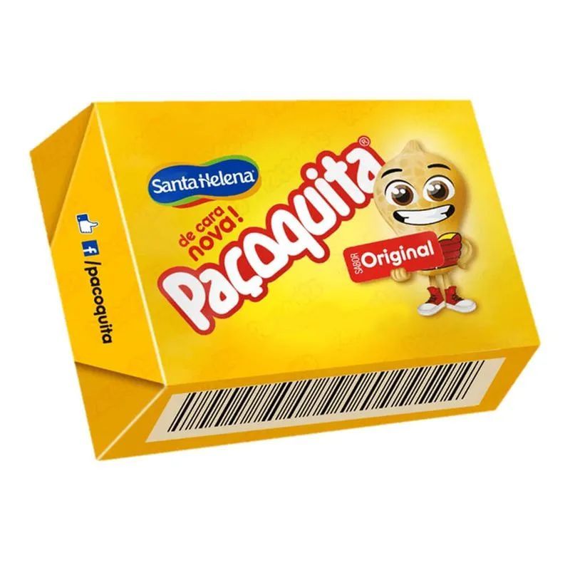 Pacoca Pacoquita Quadrada Embrulhada 50 unidades 20g Sta Helena Amendoim