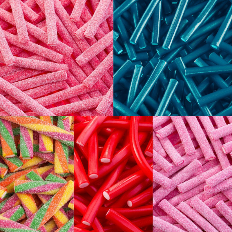 Kit C/30un Balas Fini Sabores Variados Balas de Gelatinas Tubes Cítricas Azedinhas 15g