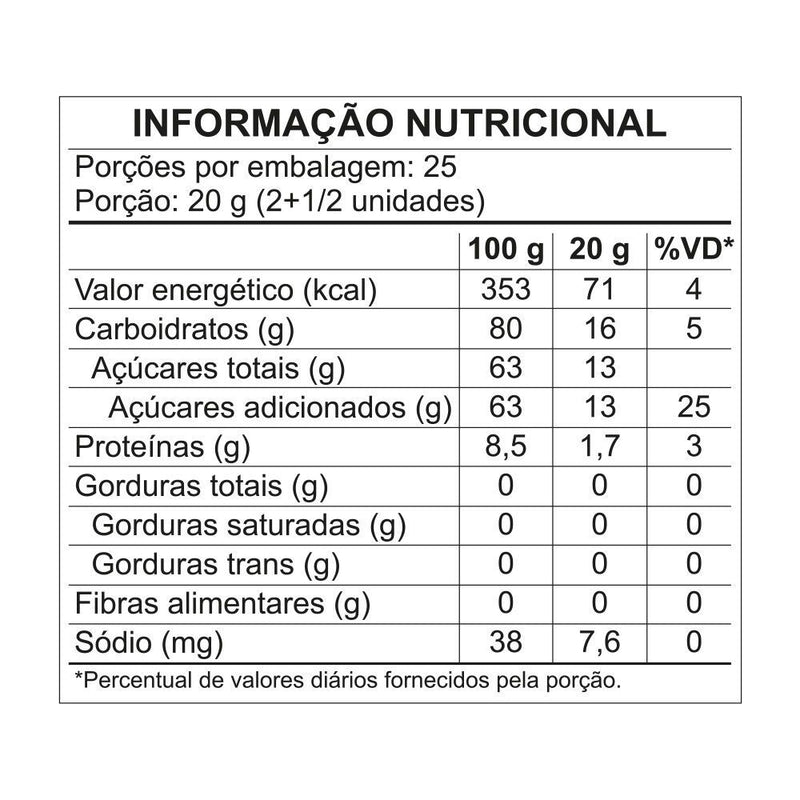 Balas de Gelatina Aros de Morango Azedinhos 500g Fini