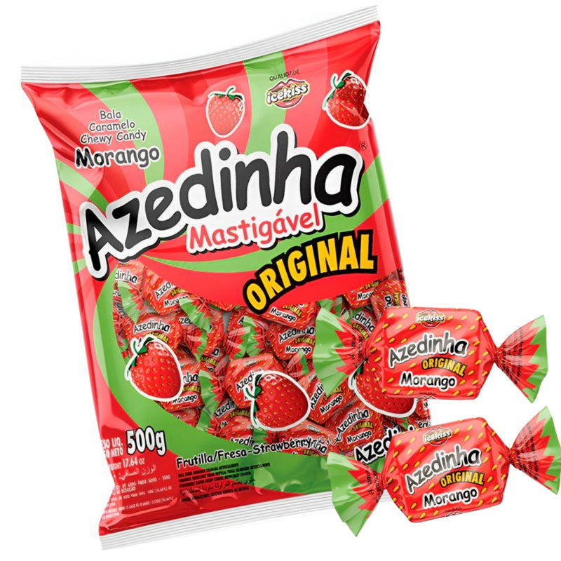 Balas Azedinhas Mastigáveis Morango 500g - Cory