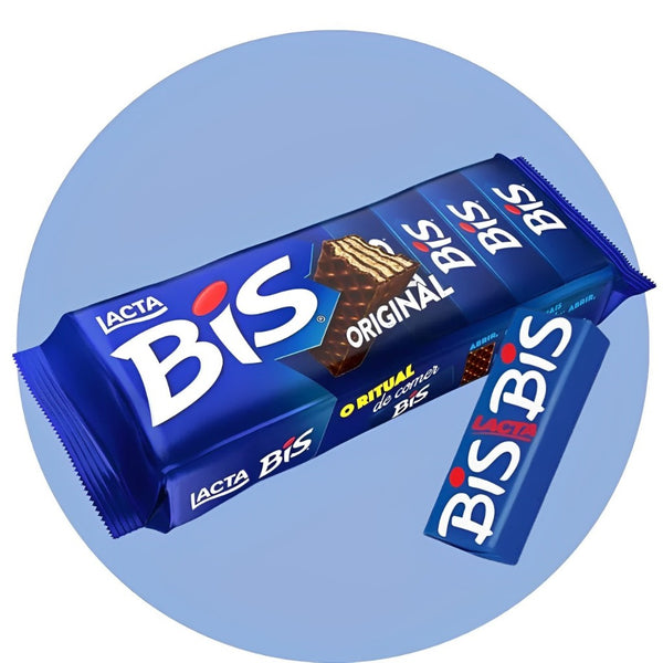 (5 CAIXAS) Chocolate Wafer Bis Ao Leite C/16 Unidades/CADA - Lacta