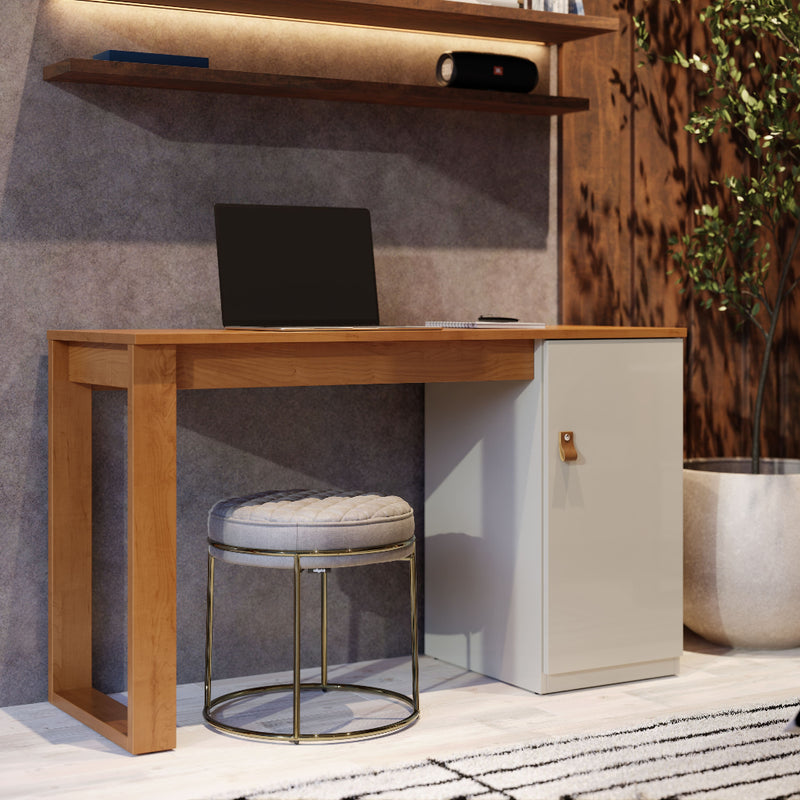 Mesa Escrivaninha Star Paris Para Escritório E Quarto De Estudo Com Gavetas E Prateleiras Multiuso