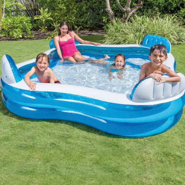 AQUA FAMILY LOUNGE – A Piscina Inflável com Assentos que Leva o Lazer da Praia para Sua Casa!
