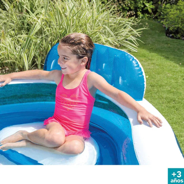 AQUA FAMILY LOUNGE – A Piscina Inflável com Assentos que Leva o Lazer da Praia para Sua Casa!
