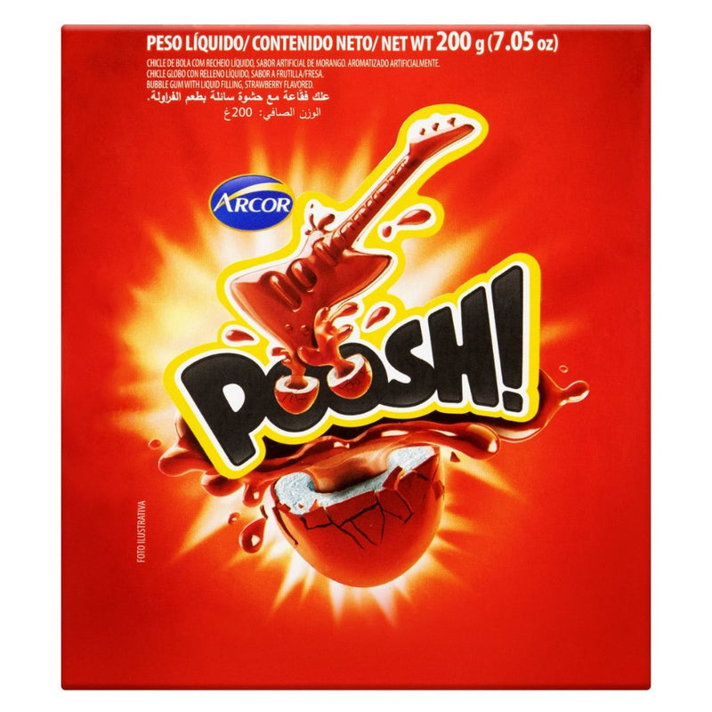Chiclete Poosh Morango C/40 Unidades - Arcor