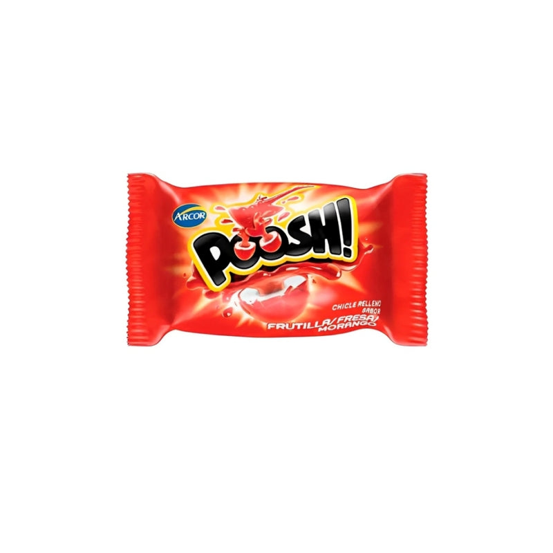 Chiclete Poosh Morango C/40 Unidades - Arcor