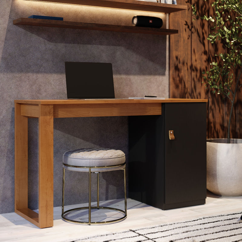 Mesa Escrivaninha Star Paris Para Escritório E Quarto De Estudo Com Gavetas E Prateleiras Multiuso