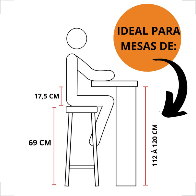 Kit 2 Banqueta Alta/Baixa Quadrada Estilo Industrial Banco Casa Balcão Cozinha Mesa Promoção