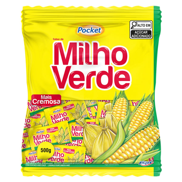 Balas Milho Verde Pocket Cremosa 500g Riclan