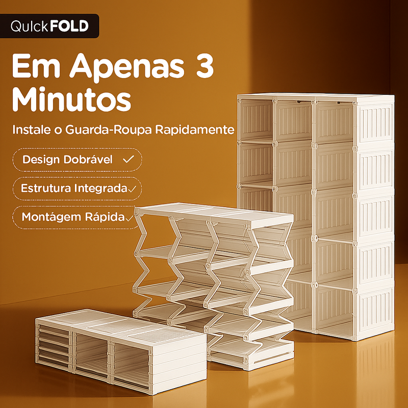 ClosetPop™ Armário Portátil com Porta Transparente e Ímãs – Organização em Minutos!