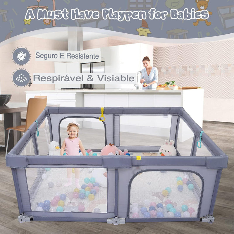 Palopalo Playpen Portátil com Almofada Integrada 180x150