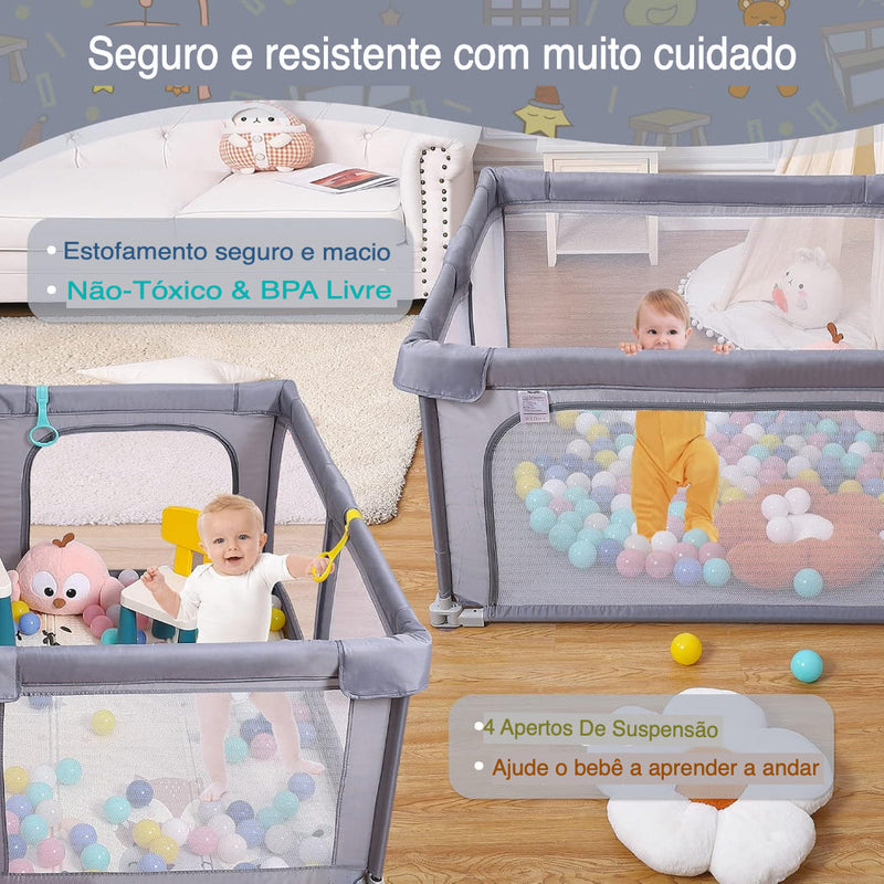 Palopalo Playpen Portátil com Almofada Integrada 180x150