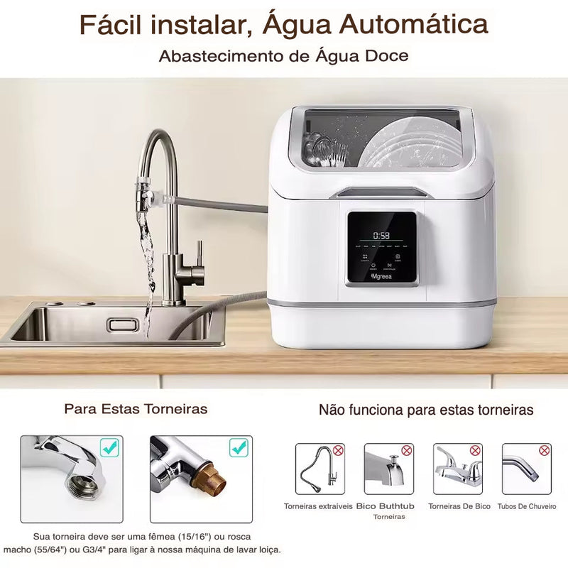 Máquina de lavar louça portátil compacta mini