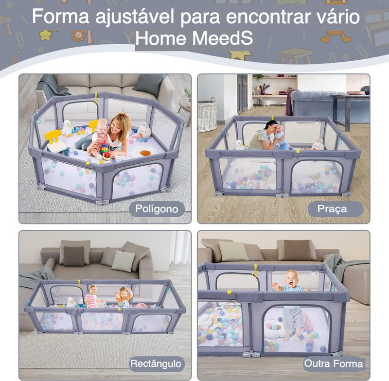 Palopalo Playpen Portátil com Almofada Integrada 180x150