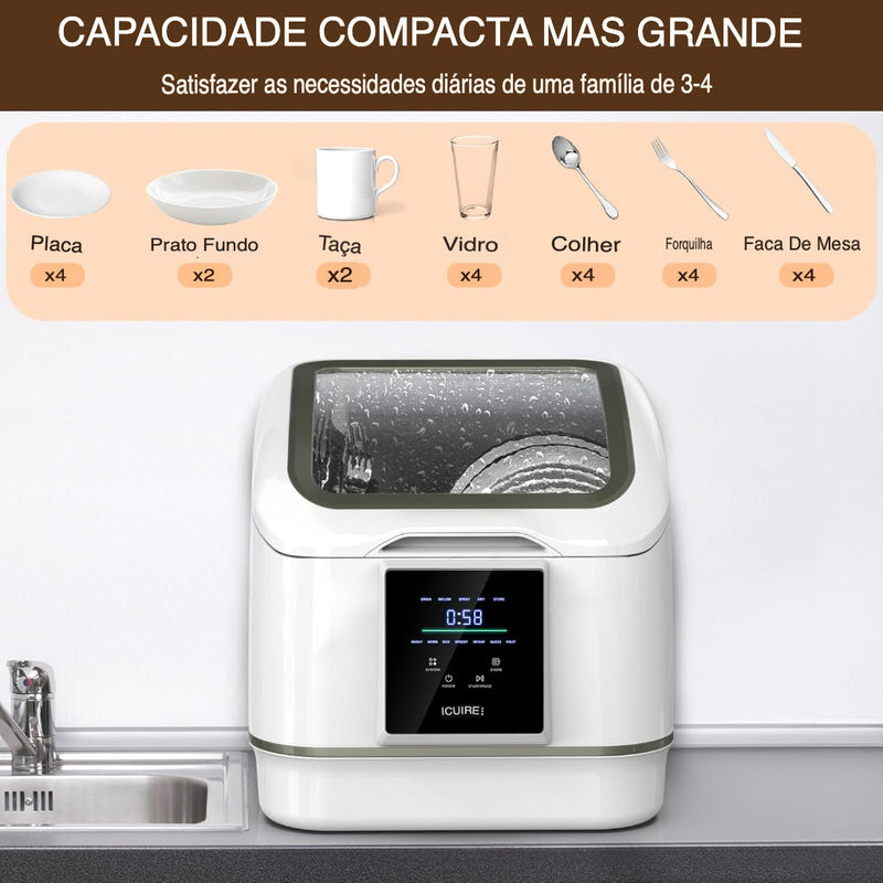 Máquina de lavar louça portátil compacta mini