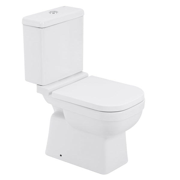 Kit Vaso Sanitário com Caixa Acoplada e Assento Branco Duplo Acionamento 3/6L Saída Vertical Elite Celite