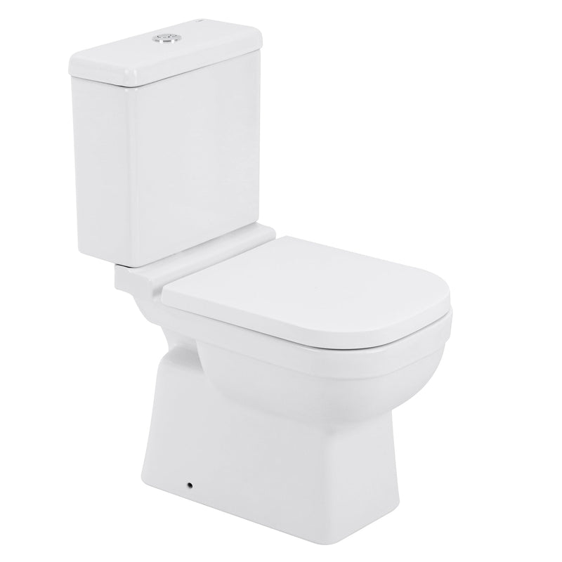 Kit Vaso Sanitário com Caixa Acoplada e Assento Branco Duplo Acionamento 3/6L Saída Vertical Elite Celite