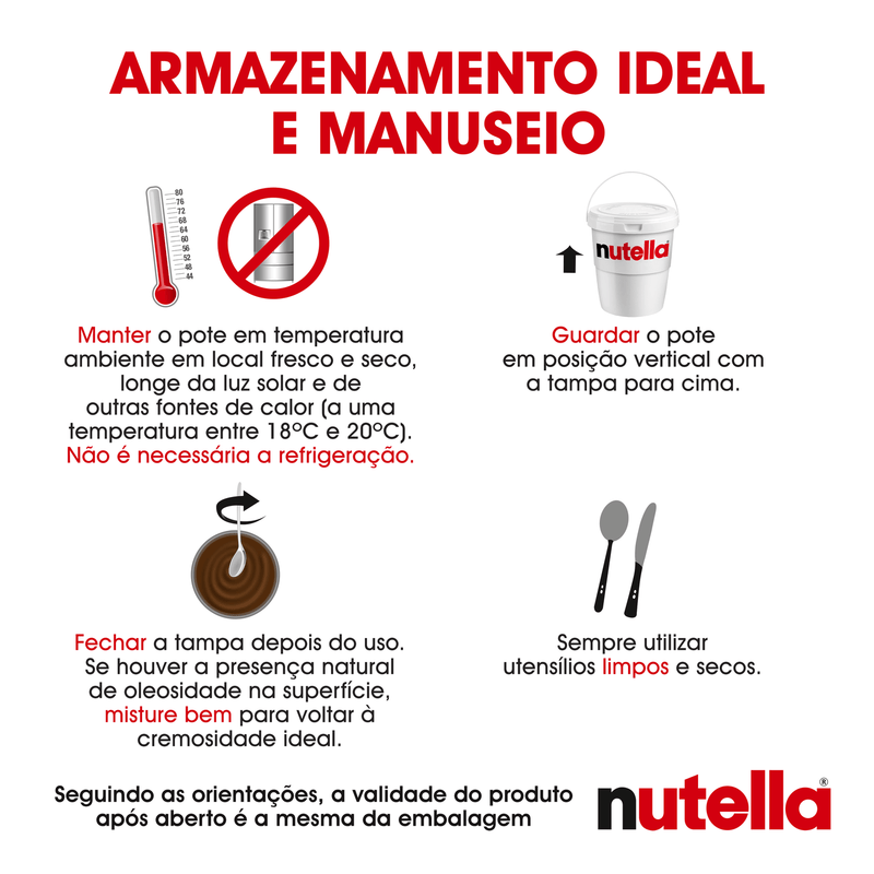 Nutella Creme de Avelã com Cacau Balde 3kg