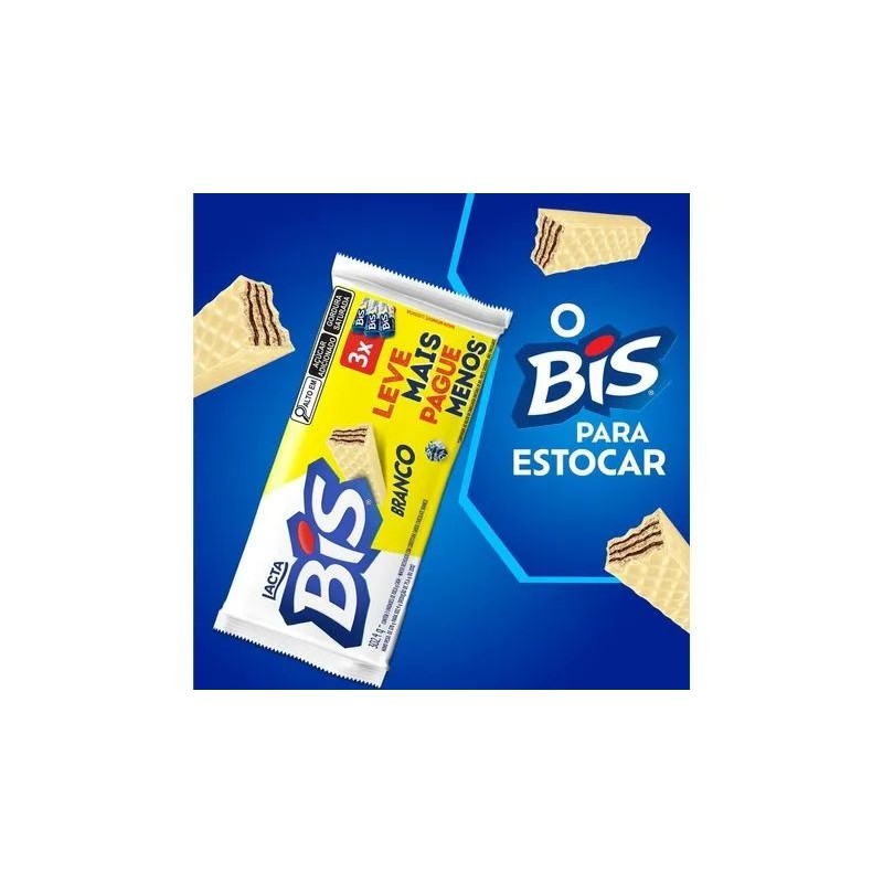 Chocolate Bis Branco Laka 302,4G Tripack 100,8G Cada