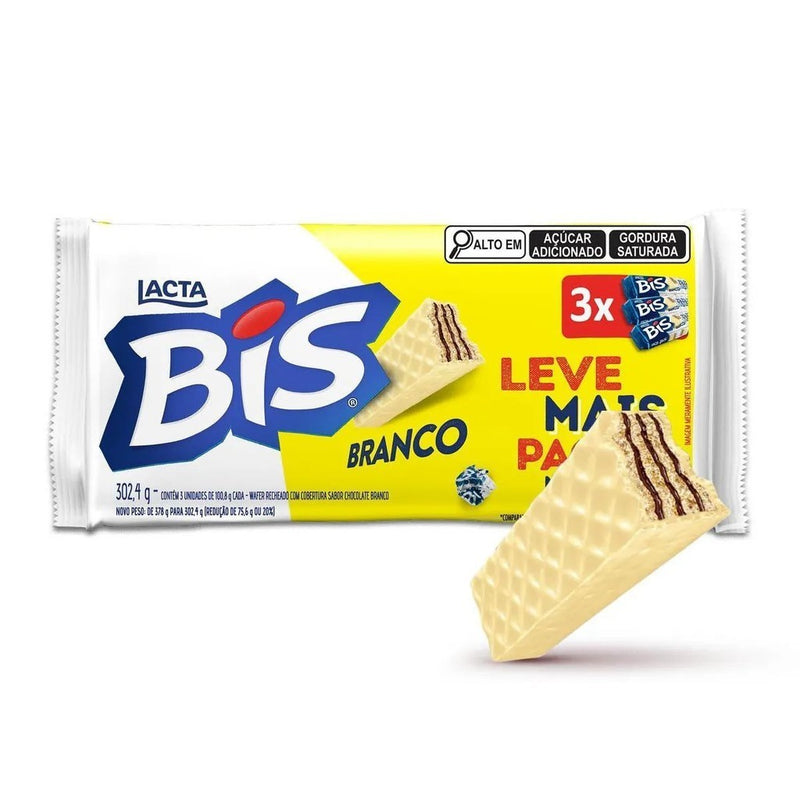 Chocolate Bis Branco Laka 302,4G Tripack 100,8G Cada