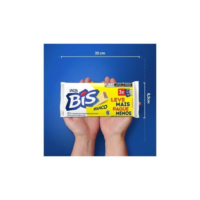 Chocolate Bis Branco Laka 302,4G Tripack 100,8G Cada