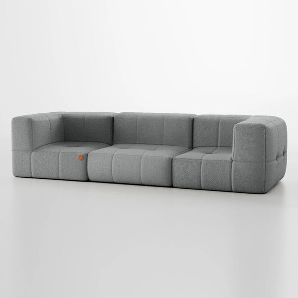 Sofá na Caixa Modular 3 Lugares em Bouclé Linho – Conforto premium, sem complicação! 🛋️📦